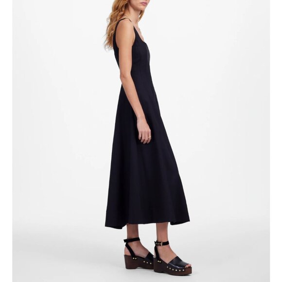 NWT Seamed Squareneck Midi Dress size 4 - Picture 4 of 15